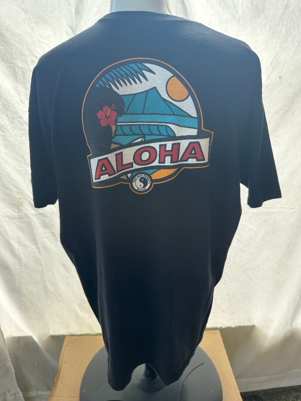 T&C Surf Town & Country Hawaii Aloha Men's Black T Shirt Size XL
